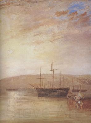 Joseph Mallord William Turner Shipping off East Cowes Headland (mk31) Norge oil painting art